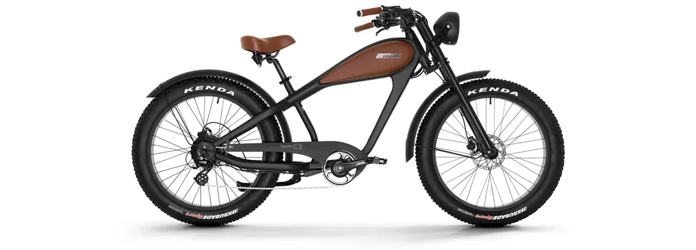 電動アシスト自転車の側面図
